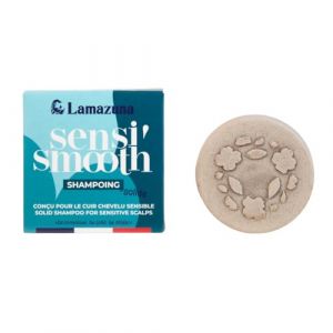 LAMAZUNA - Shampoing solide - Cuir chevelu sensible - Poudre de pivoine - Mousse généreuse - Zéro Déchet - Végane - Fabriqué en France - idéal pour le voyage - 70g (Bio et sans additif, neuf)