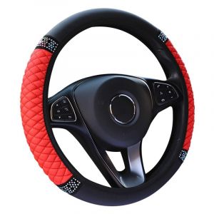 Flaconi Couvre Volant Voiture,Couvre Volant,Accessoire Voiture Tuning,Protege Volant Voiture,Housse Volant Voiture,Protection Volant Voiture,Protege Volant,Convient pour SUV (Rouge) (shenhua auto, neuf)