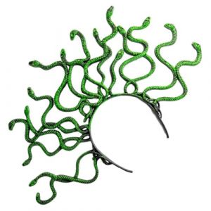 JSGHGDF Serre-t&ecirc;te serpent pour cosplay, bal de fin d'ann&eacute;e, anniversaire, couronnes, couvre-chef, serpent m&eacute;tallique, couvre-chef surdimensionn&eacute; pour Halloween (guangzhoushiyicongdianzikejiyouxiangongsi, neuf)