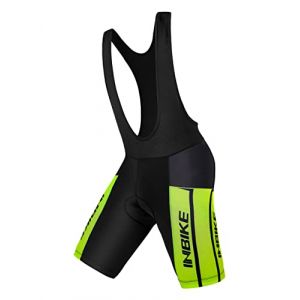 INBIKE Cuissard Velo Homme Cycliste Bretelle avec 3D Gel Coussin Cuissard VTT Homme Respirant et Anti-Choc Short Cycliste Homme Ideal pour Velo VTT Excercice Vert 3XL (Lameda Direct EU, neuf)