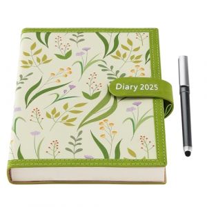 Agenda journalier 2025 de janvier 2025 à décembre 2025 une page par jour avec stylo et poche arrière Vert Format A5 (Creative Life EU Store, neuf)