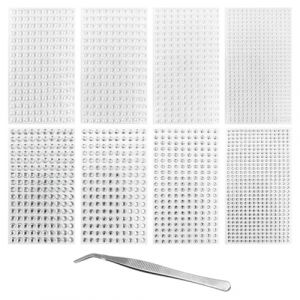 970 Autocollants En Diamant, 970 Autocollants En Perles, 1 Morceau De Pincettes, Autocollants Pour L'Artisanat, Adapté À La Maquilleuse, À La Manucure Et À La Décoration D'Objets. (NGUYEN HIEU1, neuf)