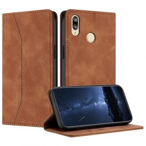Mo-Beauty Coque Compatible avec pour Huawei Y7 2019/Y7 Prime 2019/Y7 Pro 2019, Etui Protection Housse Premium en Cuir PU Portefeuille Rabat Clapet Case, Pochette Flip Fermeture Magnétique Étui (Kaki) (Mo-Beauty EU Store, neuf)
