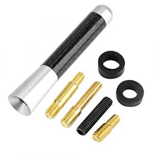 Antenne de Voiture de 3, Antenne de Remplacement de Voiture de 3 Pouces, Antenne Courte D'antenne de Radio de Vis de Fibre de Carbone pour la Modification Universelle de (Looeisp-EU, neuf)