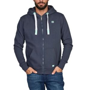 riverso Noah Sweat &agrave; Capuche zipp&eacute; &agrave; Capuche pour Homme 60% Coton, Gris, Marron, Vert, Rouge, Bleu, Noir, S M, L XL, 2XL 3XL 4XL 5XL - Bleu - XXX-Large (Jeans-direct, neuf)