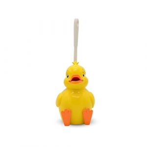JIUJ Brosse WC compacte pour salle de bain - Porte-brosse WC fantaisie en r&eacute;sine - Motif canard - Jaune (JJ ECOM, neuf)