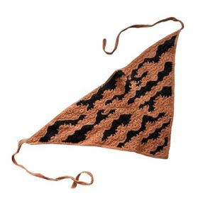 SLXLYH Bandana triangulaire unique en tricot avec tête de mort, polyvalent, doux et respirant, pour les personnes tendance (chauve-souris orange) (anbeidianzi, neuf)