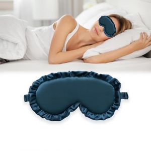 Masque de sommeil soie, confortable et super doux, Masque de Nuit, Masque de Sommeil Antiallergique et Occultant en Soie Pure, Convient Aux Hommes et Aux Femmes (vert fonc&eacute;) (QUQU JIANING, neuf)