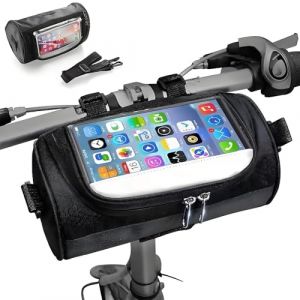 Roysmart Sacoche de v&eacute;lo avant - Sacoche de guidon de v&eacute;lo &eacute;tanche multifonction avec bandouli&egrave;re r&eacute;glable - &Eacute;cran tactile - Sacoche de guidon de v&eacute;lo pour v&eacute;lo &eacute;lectrique et VTT (Midhightial, neuf)