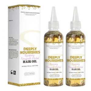 Huile v&eacute;g&eacute;tale pour le soin des cheveux, huile de romarin, fenugrec aux herbes pour les cheveux, nourrit les follicules capillaires ab&icirc;m&eacute;s, renforce les racines des cheveux, r&eacute;duit la chute des (RujizUI, neuf)