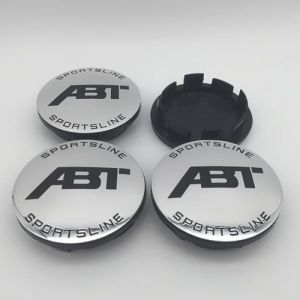 SANSHAOS 4 Pi&egrave;ces Cache Moyeux pour Audi Volkswagen Mercedes-Benz ABT,Enjoliveurs Centre de Roue Caches Embl&egrave;me Cache Moyeux de Roue Voitures Enjoliveurs D&eacute;coratifs Accessoires,65MM-Silver (DATONGSHIYUNGANGQUKEWEIBAIHUODIANGERENDUZI, neuf)