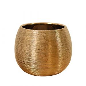 SUIUOI Pot de fleurs dor&eacute; &ndash; &Eacute;l&eacute;gant cache-pot en c&eacute;ramique pour orchid&eacute;es pour plantes d'int&eacute;rieur, Cache-pot dor&eacute; d&eacute;coratif pour votre maison (YiWuShiQiTongDianZiShangWuShangHang, neuf)