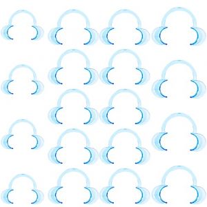 18 Pièces Ecarteur Bouche, VEGCOO C-forme Ouvre Ecarteur Dentaire pour Inspection Orale et Blanchiment Dents, Mâche-Mots pour Jeux de Société Famille (HappyChaoUK, neuf)