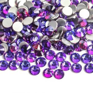YTYHFEM Rose Clair/Rose/Fuchsia/Siam Verre Nail Art Strass SS3 ~ SS34 Ongles en Cristal décorations Non correctrices-Le Plus récent Violet-SS5 1440 pièce (qichunxianshuaideyongshangmaoxinggerenduzioz, neuf)