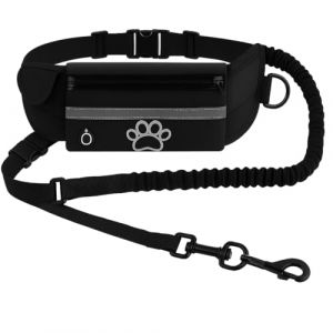 Laisse Chien Main Libre avec Ceinture Réglable – Laisse Élastique Antichoc Réfléchissante pour Running, Canicross, Randonnée, Promenade – Ceinture de Course pour Chien (CREATI'L, neuf)