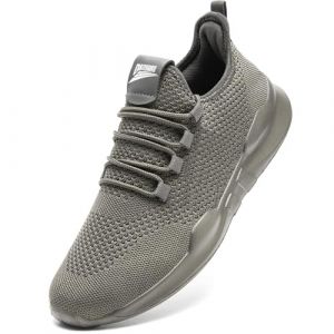 GHFKKB Baskets et Chaussures de Sport sans Lacets Blanche Homme Gris Tennis L&eacute;g&egrave;res et Confortables Running 45 (ZANJIE SHOE, neuf)