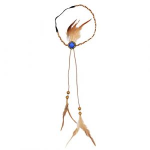 Oadnijuie Coiffe indienne indienne avec plumes et plumes (diaoleikejiyouxiangongsi, neuf)
