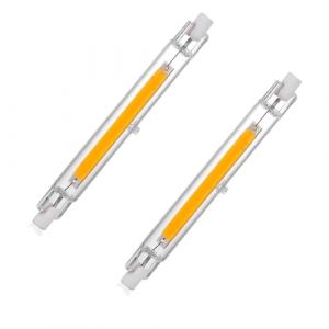 Aoxdi Ampoule LED R7S 118mm 10W Blanc Chaud, R7S LED 118mm &Eacute;quivalent Ampoule Halog&egrave;ne R7S 100W J118, &Eacute;clairage &agrave; Faisceau 360 &deg;, AC220-240V, Lot de 2 (Aoxdi, neuf)