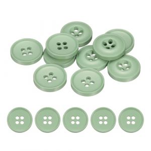 QUARKZMAN 10 Pi&egrave;ces Boutons Ronds en R&eacute;sine, 18mm Diam&egrave;tre x 4mm &Eacute;paisseur Boutons Mercerie &agrave; 4 Trous pour Remplacement V&ecirc;tements DIY Artisanat D&eacute;coration Loisirs Cr&eacute;atifs, Vert (QUARKZMAN, neuf)