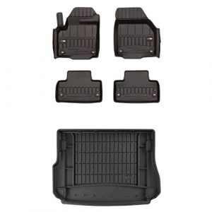 MOTOS Kit de tapis de sol en caoutchouc et tapis de coffre pour Land Rover Range Rover Evoque I 2011-2018 Améliorez votre confort de voyage avec tapis antidérapant voiture 3D- Tapis de sol voiture tou (MOTOS EU, neuf)