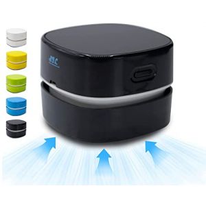 SIC Mini Aspirateur De Bureau, Aspirateur De Bureau Rechargeable sans Fil, Balayeuse &Agrave; Crayons, Copeaux De Caoutchouc, Confettis, Clavier, Voiture, Bureau (Le Noir) (ATMERCATO, neuf)