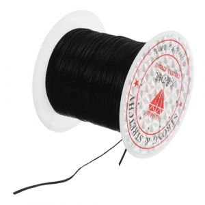 SEWACC Fil &Eacute;lastique Cristal 08 MM Noir 10 M pour Extensions de Cheveux Cordon Extensible pour Coiffure Fil &agrave; Perler Fabrication de Bracelets &Eacute;lastiques Accessoires Soins (Quick Research Sha, neuf)