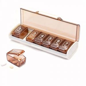 VOSSOT 7 Jours Pilulier, Pilulier Semainier 7 Jours 7 Compartiments, Semainier Medicament de Grande Capacit&eacute; Bo&icirc;te &agrave; M&eacute;dicaments Sans BPA Piluliar 7 Jourr pour Vitamines Suppl&eacute;ments et M&eacute;dicaments (caixianli, neuf)