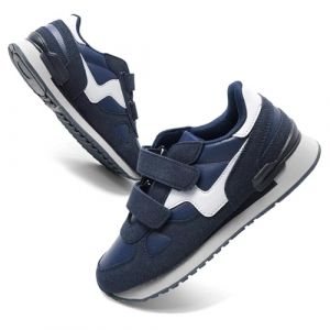 JOMIX Basket Scratch Femme Homme Chaussures de Course Tennis Femme Baskets Homme Respirant Confortable en Cuir (Marine, 46) (JOMIX EUROPE, neuf)