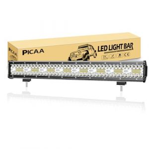 PICAA Led Barre Lumineuse Triple Rangée 22 pouces 58.5 CM 480W longue portée Rampe a led barre de led Combo Faisceau de Spot D'inondation 12V hors route Voiture Véhicules 4x4 SUV ATV Camion Tracteur (BEISHUO-UK, neuf)
