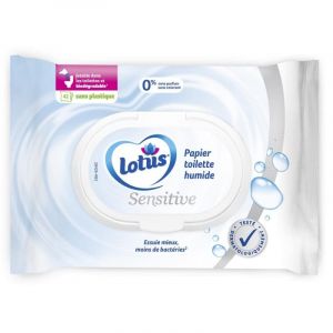 Lotus 42 Papier Toilette Humide Sensitive - Lingettes nettoyantes hypoallergéniques pour une hygiène intime impeccable - Pack de 6. - Le Lot De 4 (Franc shopping, neuf)