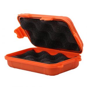 Bo&icirc;te de Rangement &eacute;tanche Antichoc Ext&eacute;rieure, 17 x 11 x 4cm Orange Mini Bo&icirc;te Antichoc de Stockage &eacute;tanche Universelle Scell&eacute;e, Bo&icirc;te de Protection Survie en Plein Air pour P&ecirc;che Camping Randonn&eacute;e (Fangzoun, neuf)