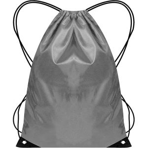 Lot de 2 sacs de sport avec cordon de serrage - Sac de gym en poly&eacute;thyl&egrave;ne pour homme et femme - Sac de natation - Id&eacute;al pour le sport, les enfants, les gar&ccedil;ons et les filles, Gris 1 pi&egrave;ce., L (SAWANS, neuf)