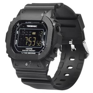 ILAME 10 ATM R&eacute;sistant &agrave; l'eau Montre Bracelet de Sport pour Natation et Plong&eacute;e, R&eacute;veil, Chronom&egrave;tre, Minuteur, Double Fuseau Horaire, Calendrier, Format 12 et 24 Heures Commutable (BANGLIN, neuf)