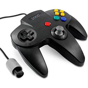 Eaxus® Manette convient à la N64 - manette de jeu compatible avec la console Nintendo 64, noire (EAXUS - home electronics from Germany, neuf)