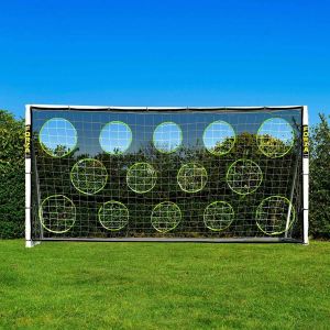 FORZA 3,7 m x 1,8 m But de Football en PVC | Cage pour Enfants avec Poteaux R&eacute;sistants aux Intemp&eacute;ries | Sac de Transport, Mur de Tir et Ballon en Option (5. But + Mur de Tir) (Net World France, neuf)