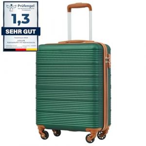COOLIFE Valise Cabine easyJet Rigide Bagage Cabine 55x40x20 Valises Leger a 4 Roues, Serrure TSA, en ABS Rigide Valise (Vert Foncé, 55×40×20) (Coolife EU Directly, neuf)