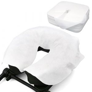 Luriseminger 500pcs Coussin Facial Jetable de Massage, Protege T&ecirc;ti&egrave;re pour Table de Massage, Coussin Jetable pour I'appui-t&ecirc;te de la Table de Massage pour Salons Beaut&eacute; Spa H&ocirc;tels (26 x 37cm) (luriseminger, neuf)