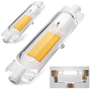 Ampoules R7S LED 118mm Dimmable, Ampoule LED 118mm 30W &Eacute;quivalent Ampoule Halog&egrave;ne J118 300W, Blanc Froid 6000K 3000LM Pas de Scintillement, Faisceau &agrave; 360&deg; pour L&rsquo;&eacute;clairage De Maison,Travail, 2PCS (llcllc, neuf)