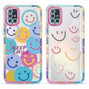 Yoedge 2 pièces Coque pour Samsung Galaxy A51 4G 6,5" Motif de Emoji et Souriant Fille Femme Étui, Transparente Housse de Protection Antichoc TPU Mignon Aesthetic Design Case Cover pour Samsung A51 4G (Lei Xiao, neuf)