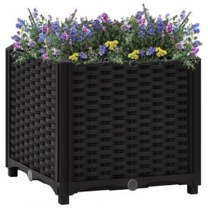 puraday Jardinière de Jardin 40x40x38 cm Noir Polypropylène Lit de Plantation Offre Suffisamment d’Espace Pot de Terrasse Balcon pour Plantes Légumes Herbes Aromates Fleurs (KK Department Store Studio, neuf)