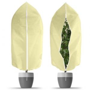 OFFCUP Hivernage Plantez,2pcs 60g/m² 80 * 100cm Housse d'hivernage avec Cordon de Serrage et Zipper, Housse de Protection pour Plantes, Coupe Réutilisable Voile Hivernage Plante (HOOCHE, neuf)