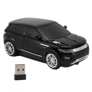 Restokki Souris de Jeu sans Fil en Forme de Voiture 2.4 GHz 1600 DPI Souris d'ordinateur en Forme de Voiture 3D Cool avec récepteur USB pour Ordinateur Portable (Black) (Balonta, neuf)