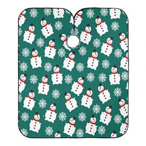 Texture De Bonhommes De Neige De Noël Cape De Coupe Imperméable Blouse Coiffeur Antistatique Robe De Coiffure Pour Instituts De Beauté Salon Barbiers 140X168Cm (guangzhouhongchenmaoyishanghanggerenduzi, neuf)