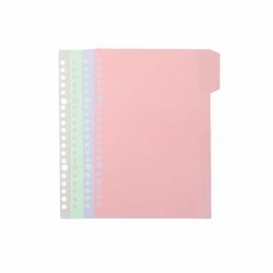 Intercalaires avec onglets, 4 intercalaires de 1 jeu de 4 intercalaires avec onglets d'écriture pour fournitures scolaires (D, taille unique) (CEFGR, neuf)