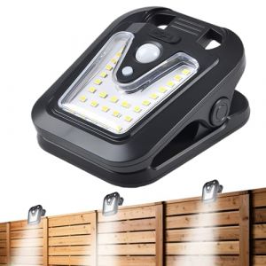 Lampes solaires &agrave; clipser &ndash; Lampes de s&eacute;curit&eacute; LED &eacute;tanches | 4 modes de d&eacute;tection de mouvement avec &eacute;clairage intelligent marche/arr&ecirc;t automatique | Applique murale d'ext&eacute;rieur &agrave; &eacute;nergie solaire pour (zittrm, neuf)