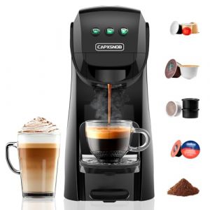 Warriors1 Cafeti&egrave;res Capsule 5en1 pour Dolce Gusto, Nespresso, Lavazza A Modo Mio, FAP Espresso Point et Caf&eacute; Moulu, 20bar, 0,8L, Temp&eacute;rature et Quantit&eacute; R&eacute;glable, Machine &agrave; Caf&eacute; pour Maison et Bureau (CAPXSNOB Flagship France, neuf)
