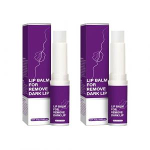 Baume &agrave; l&egrave;vres pour l&egrave;vres fonc&eacute;es &ndash; Baume &eacute;claircissant et &eacute;claircissant, r&eacute;paration hydratante en profondeur pour les l&egrave;vres s&egrave;ches et gerc&eacute;es, ingr&eacute;dients naturels, tous types de peau (2) (Fuhandianzi, neuf)