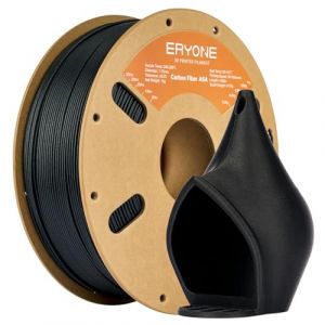 ERYONE Filament en fibre de carbone 1.75mm +/- 0.03mm, compatible avec la plupart des imprimantes FDM, ASA CF noir, bobine de 1 kg (2.2 lbs) (Eryone Gold Store, neuf)