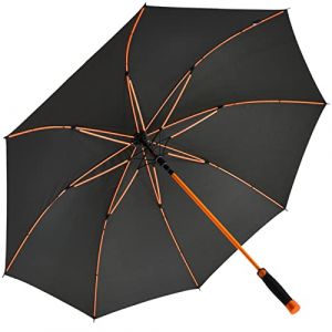 iX-brella XXL Parasol en fibre de verre Golf automatique Noir, Orange, 132 cm (RS-Versand, neuf)