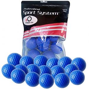 FINGER TEN Lot de 24 balles d'entraînement de golf en mousse élastique souple - 12/24 pièces - Balle d'entraînement de golf - Balles d'exercice à fossettes pour le swing de golf - Aide à la maison (Jessica Discount Sport Shop, neuf)